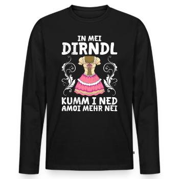 Mon dirndl ne convient plus au dirndl de remplacement - T-shirt manches longues Premium bio Homme - noir - Devant - Nico (187cm)