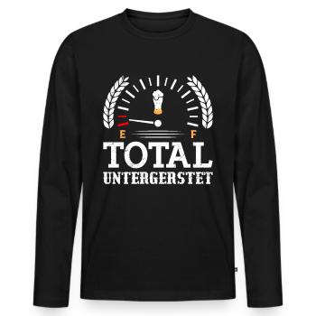 Beer Empty Beer Refill Fuel Gauge Beer - Men's Premium Organic Long Sleeve Shirt - black - Front - Nico (187cm)