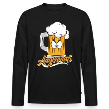 Festival folklorique de Munich AUGENMAẞ Funny Beer Tent - T-shirt manches longues Premium bio Homme - noir - Devant - Nico (187cm)
