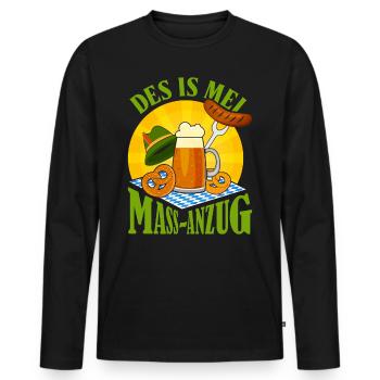 Münchner Volksfest MEI MASS-ANZUG Lustiges - T-shirt manches longues Premium bio Homme - noir - Devant - Nico (187cm)