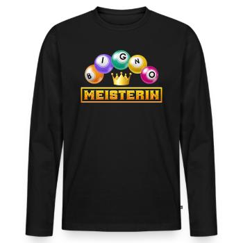 BINGO MASTER Bingo Player Bingo Lover - Men's Premium Organic Long Sleeve Shirt - black - Front - Nico (187cm)