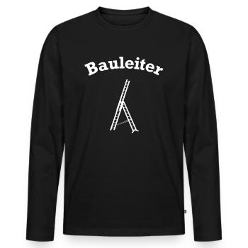 Bauleiter Baustelle Baustellen lustig - Männer Premium Bio Langarmshirt - Schwarz - Vorne - Nico (187cm)