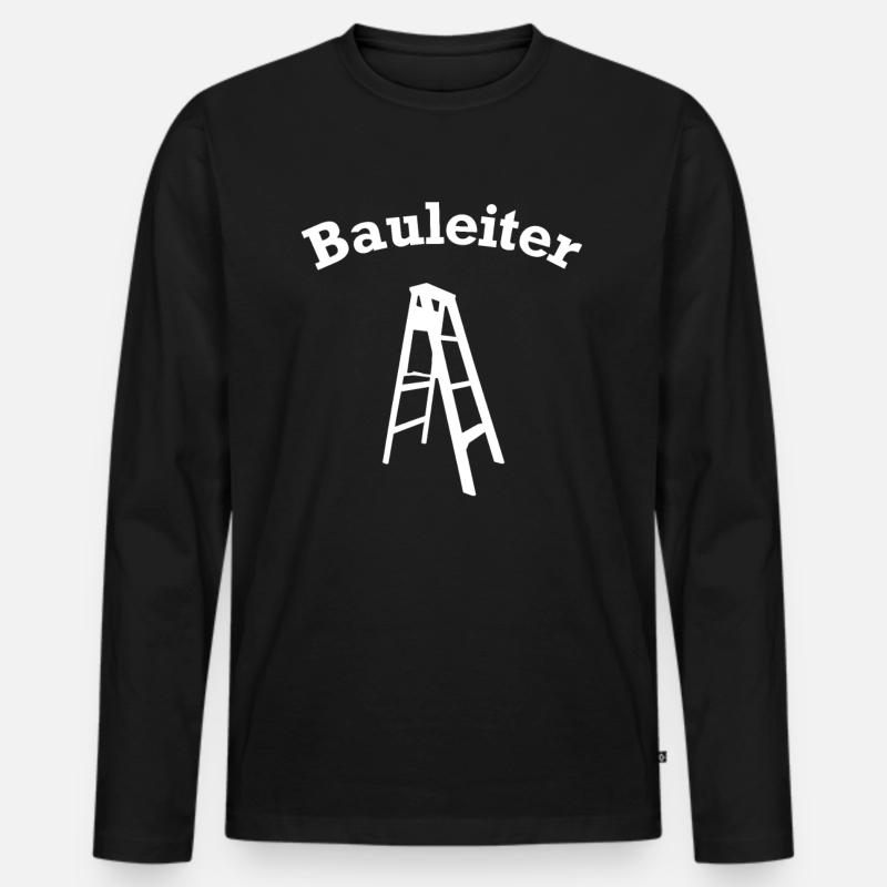 Bauleiter Baustellenleiter - Männer Premium Bio Langarmshirt - Schwarz
