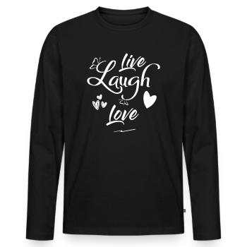 Proverbes - T-shirt manches longues Premium bio Homme - noir - Devant - Nico (187cm)