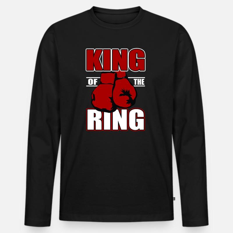 Boxkampf - Männer Premium Bio Langarmshirt - Schwarz
