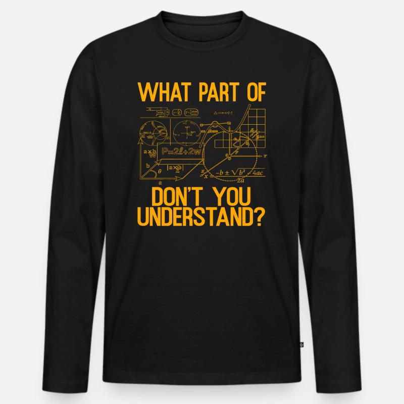 Physiker Mathematik Mathe Physik Lehrer - Männer Premium Bio Langarmshirt - Schwarz