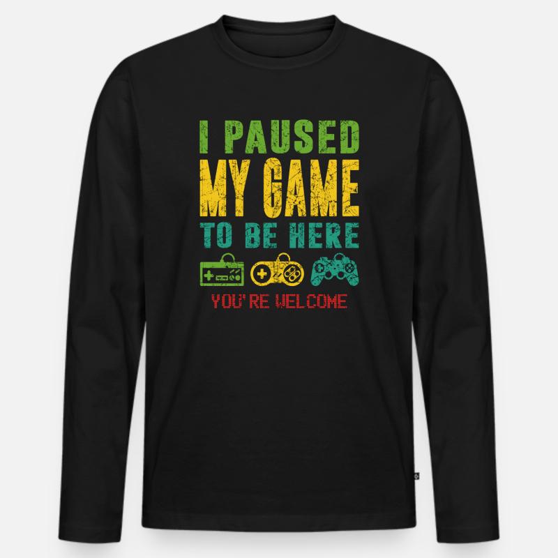 Konsole Videospiel Controller Zocker Gamer - Männer Premium Bio Langarmshirt - Schwarz