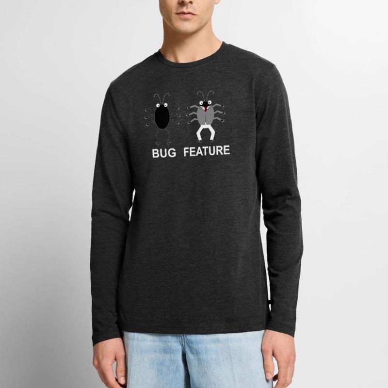 Bug Feature - Informatiker Programmierer Männer Premium Bio Langarmshirt