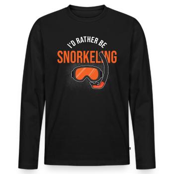 Snorkelling - Men's Premium Organic Long Sleeve Shirt - black - Front - Nico (187cm)