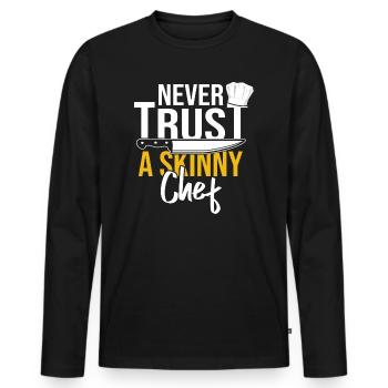 Chef cook star chef cook - Men's Premium Organic Long Sleeve Shirt - black - Front - Nico (187cm)