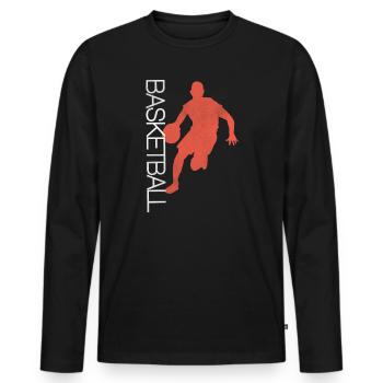 Basketball Player Basketball Player Basketballer - Men's Premium Organic Long Sleeve Shirt - black - Front - Nico (187cm)