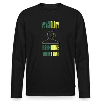 psychologist - Men's Premium Organic Long Sleeve Shirt - black - Front - Nico (187cm)