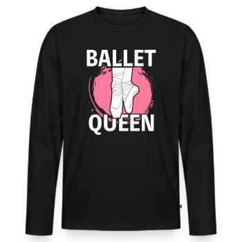ballet - T-shirt manches longues Premium bio Homme - noir - Devant - Nico (187cm)