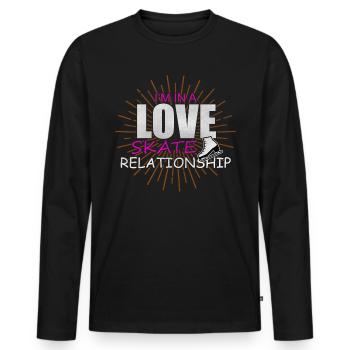 Skating figure skating - Men's Premium Organic Long Sleeve Shirt - black - Front - Nico (187cm)