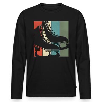 Skating figure skating - Men's Premium Organic Long Sleeve Shirt - black - Front - Nico (187cm)