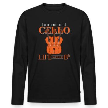 Cello - Männer Premium Bio Langarmshirt - Schwarz - Vorne - Nico (187cm)