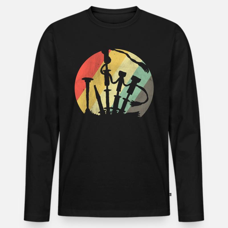 Dudelsack - Männer Premium Bio Langarmshirt - Schwarz