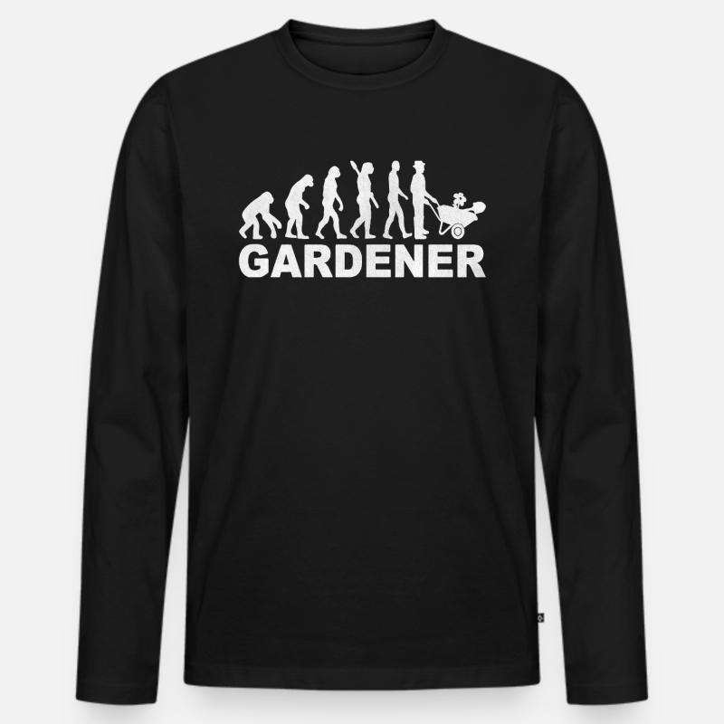 Gardener Evolution - Men's Premium Organic Long Sleeve Shirt - black