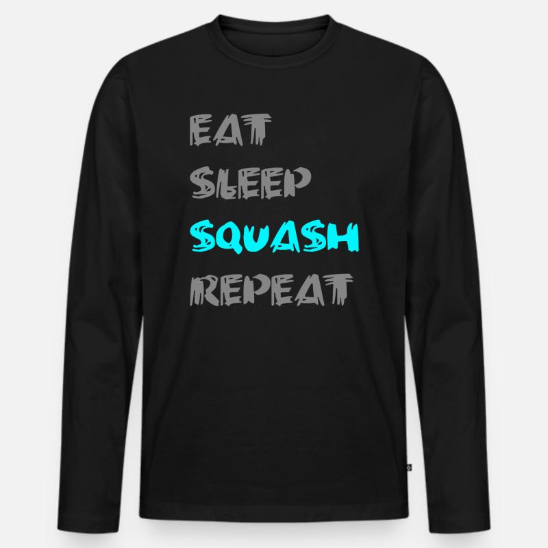 Squash - Männer Premium Bio Langarmshirt - Schwarz