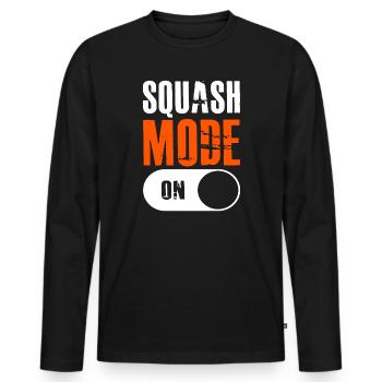 Squash - Männer Premium Bio Langarmshirt - Schwarz - Vorne - Nico (187cm)