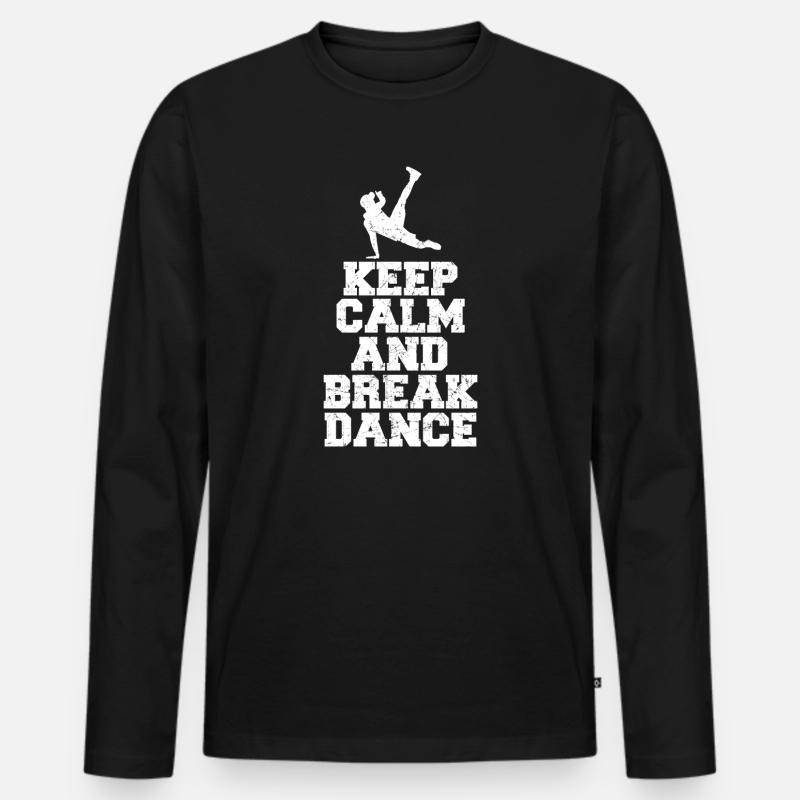 Bboy Breakdance Breakdancing Tänzer - Männer Premium Bio Langarmshirt - Schwarz