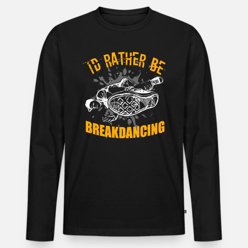 Breakdance Breakdancer Breakdancing BBoy - Men's Premium Organic Long Sleeve Shirt - black