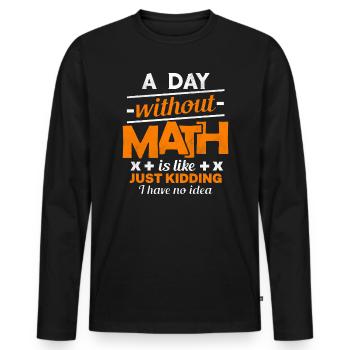 Math Math Math Teacher Teacher - Men's Premium Organic Long Sleeve Shirt - black - Front - Nico (187cm)