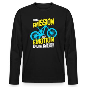 Vélo Vélo Vélo Vélo Vélo - T-shirt manches longues Premium bio Homme - noir - Devant - Nico (187cm)
