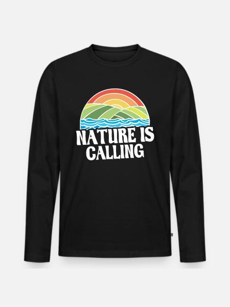 Nature lovers - Men's Premium Organic Long Sleeve Shirt - black
