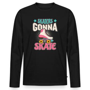 Inline Skates Inliner Roller Skater Girl Skate - Männer Premium Bio Langarmshirt - Schwarz - Vorne - Nico (187cm)