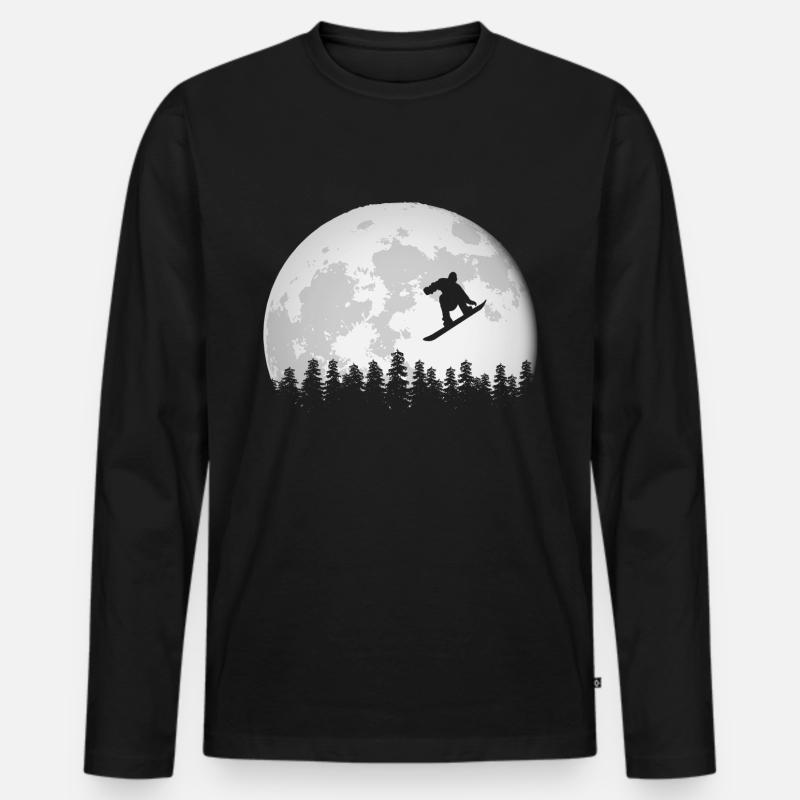 Snowboard - Männer Premium Bio Langarmshirt - Schwarz