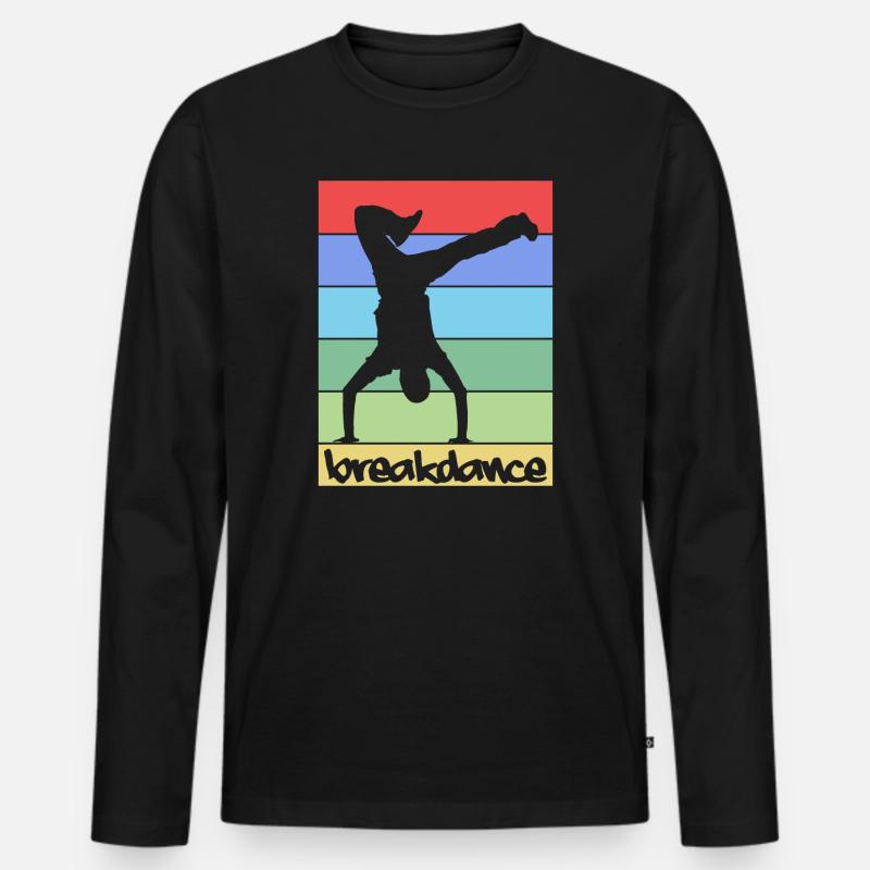 Breakdance Breakdancing - Männer Premium Bio Langarmshirt - Schwarz