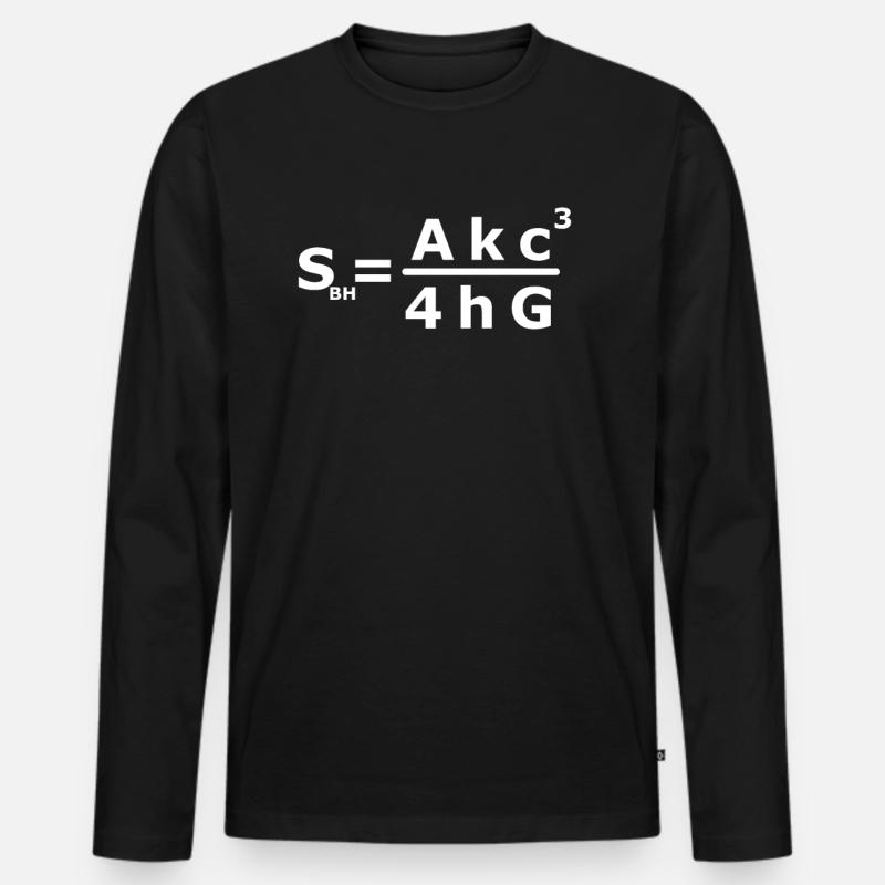 Black Hole Entropy - Physiker - Männer Premium Bio Langarmshirt - Schwarz