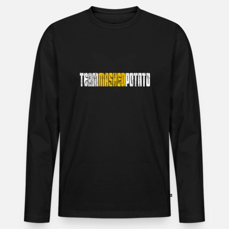Team Mashed Potato 3 - Männer Premium Bio Langarmshirt - Schwarz
