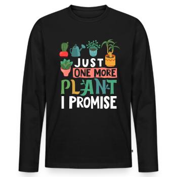 Plants Gardening Gardening Gardener Gift - Men's Premium Organic Long Sleeve Shirt - black - Front - Nico (187cm)