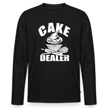 Bäcker Backen - Männer Premium Bio Langarmshirt - Schwarz - Vorne - Nico (187cm)