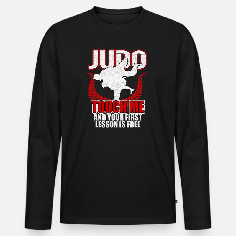 Judo - Männer Premium Bio Langarmshirt - Schwarz