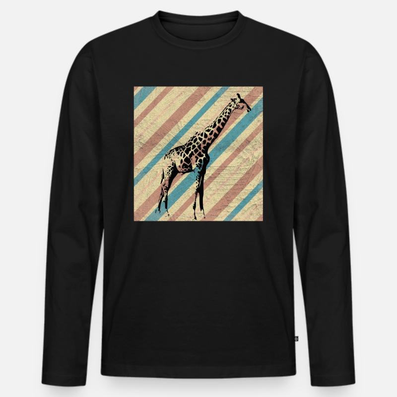 Safari - Männer Premium Bio Langarmshirt - Schwarz