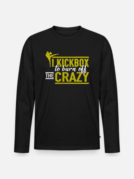 Kickboxen Kickboxing - Männer Premium Bio Langarmshirt - Schwarz