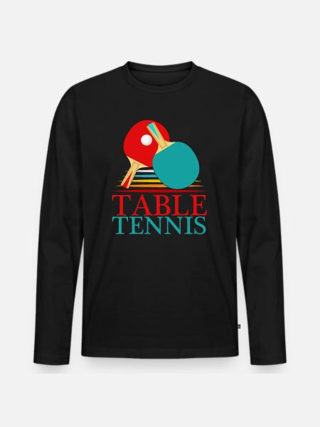 Bordtennis bordtennis racket ping pong bordtennis - Premium økologisk langærmet T-shirt til mænd - sort