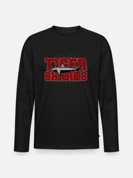 Tiger shark sea creature sharks shark sea creatures - Men's Premium Organic Long Sleeve Shirt - black