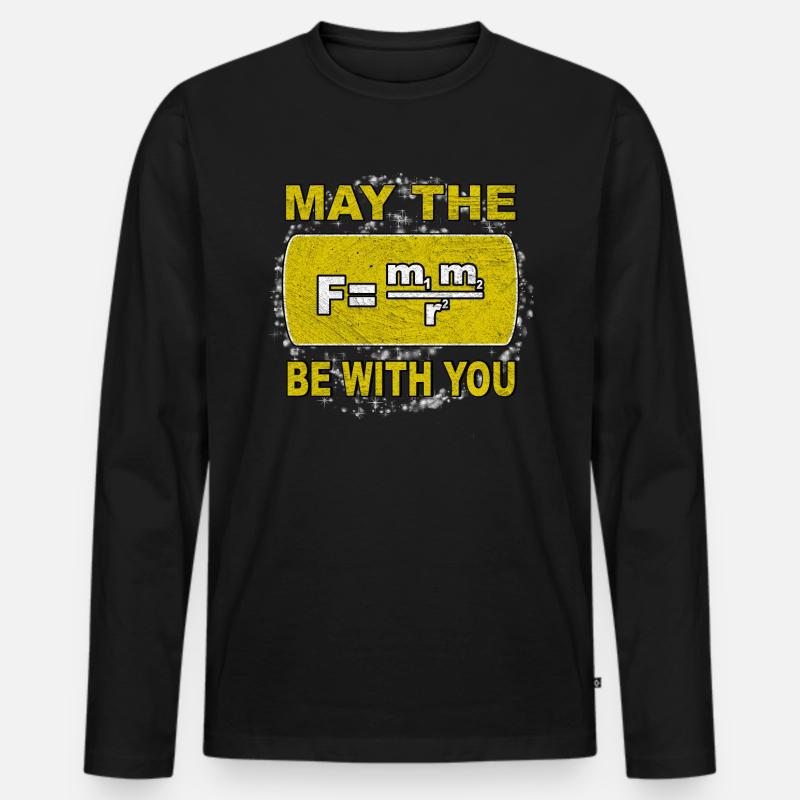 Physik - Männer Premium Bio Langarmshirt - Schwarz