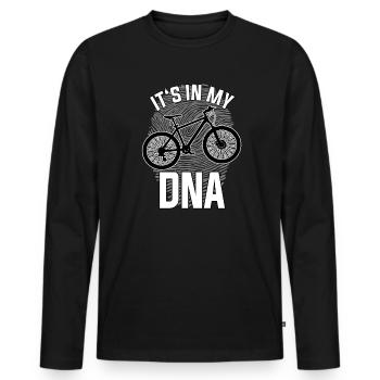 Vélo ADN Vélo Vélo Vélo Vélo - T-shirt manches longues Premium bio Homme - noir - Devant - Nico (187cm)