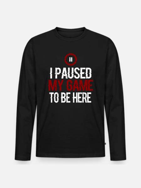 Gaming gambler gamer - Men's Premium Organic Long Sleeve Shirt - black