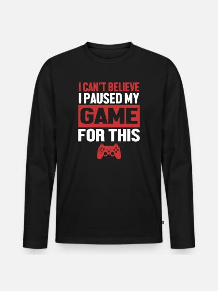 Gamer - Männer Premium Bio Langarmshirt - Schwarz