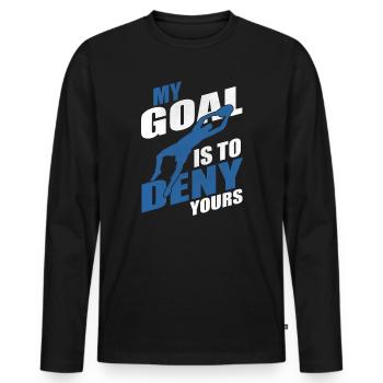 Gardien de but footballeur gardien de but - T-shirt manches longues Premium bio Homme - noir - Devant - Nico (187cm)
