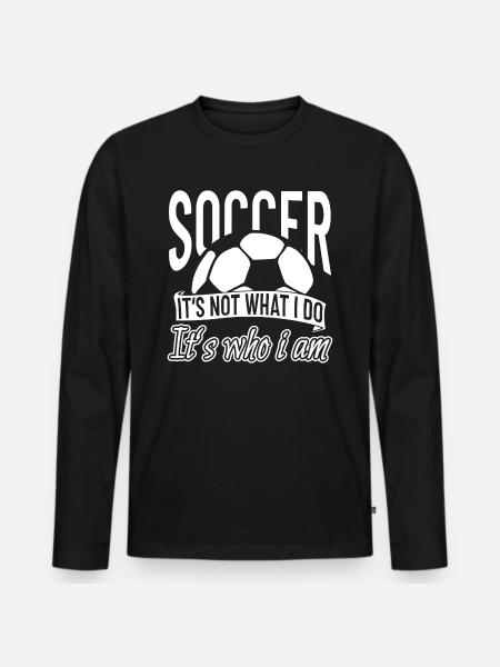 Soccer - T-shirt manches longues Premium bio Homme - noir