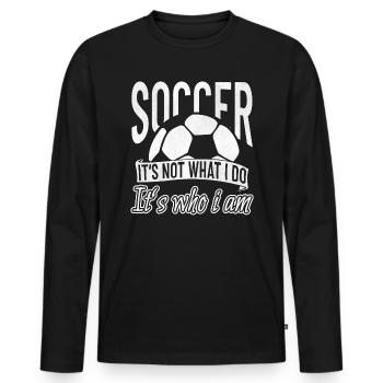 Football Soccer Ball Soccer Field Ball Sports Sports - Men's Premium Organic Long Sleeve Shirt - black - Front - Nico (187cm)
