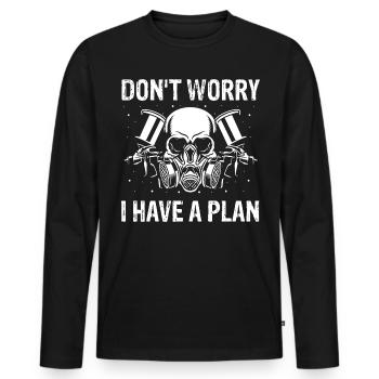 Car painter offer for coachbuilders - Men's Premium Organic Long Sleeve Shirt - black - Front - Nico (187cm)
