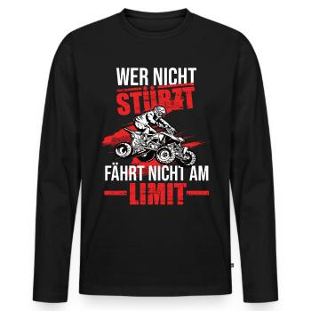 Quad Quadfahrer atv Quadbike Quad Spruch Sportquad - Männer Premium Bio Langarmshirt - Schwarz - Vorne - Nico (187cm)